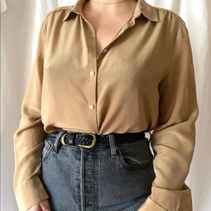 Vintage Silk Tan Blouse
